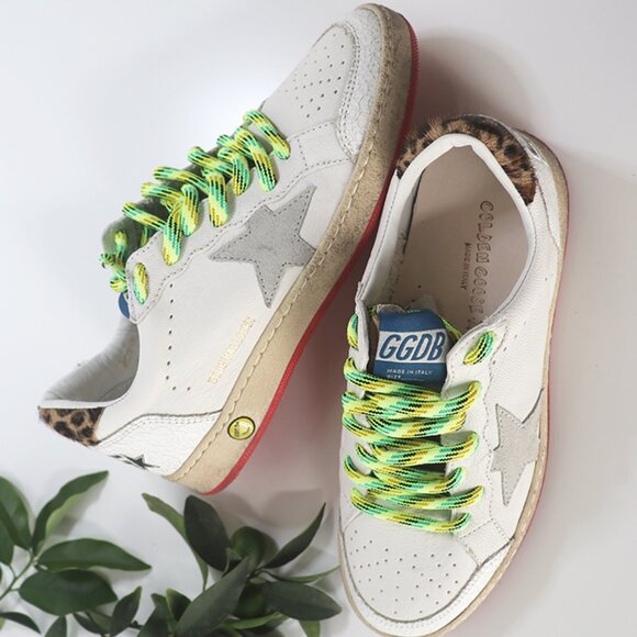 NWT-Golden Goose sneakers GMF00117, White.Green.Camo (#800) - Picture 3 of 7